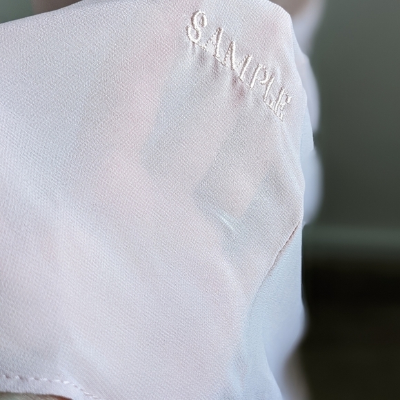 BILL Levkoff Blush Pink Chiffon Gown 10 - Picture 12 of 16